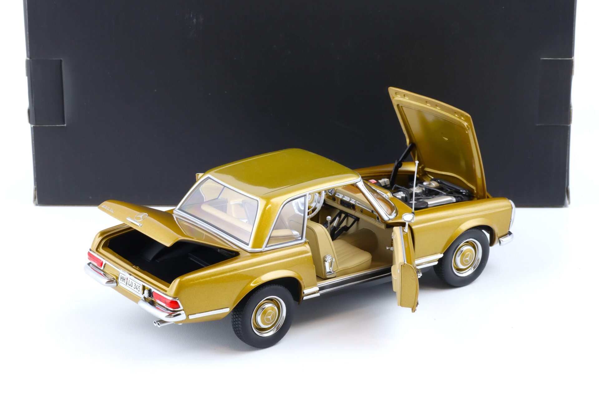 1:18 Norev Mercedes 230 SL Pagode Cabriolet gold metallic 1963