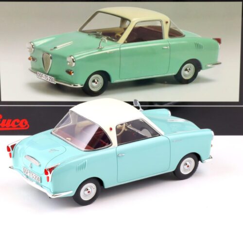 1:18 Schuco PRO.R18 Goggomobil Coupe TS 250 turquoise blue/ white