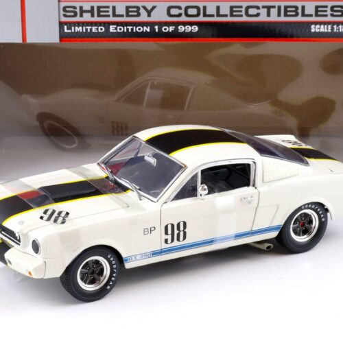 1:18 Shelby Collectibles Triple9 1966 Shelby GT 350R Coupe #BP98 white/ black