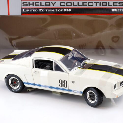 1:18 Shelby Collectibles Triple9 1966 Shelby GT 350R Coupe #BP98 white/ black