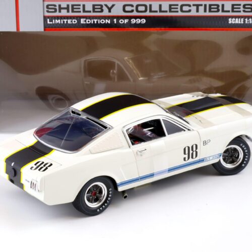 1:18 Shelby Collectibles Triple9 1966 Shelby GT 350R Coupe #BP98 white/ black