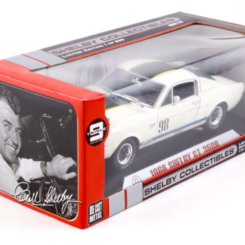 1:18 Shelby Collectibles Triple9 1966 Shelby GT 350R Coupe #BP98 white/ black