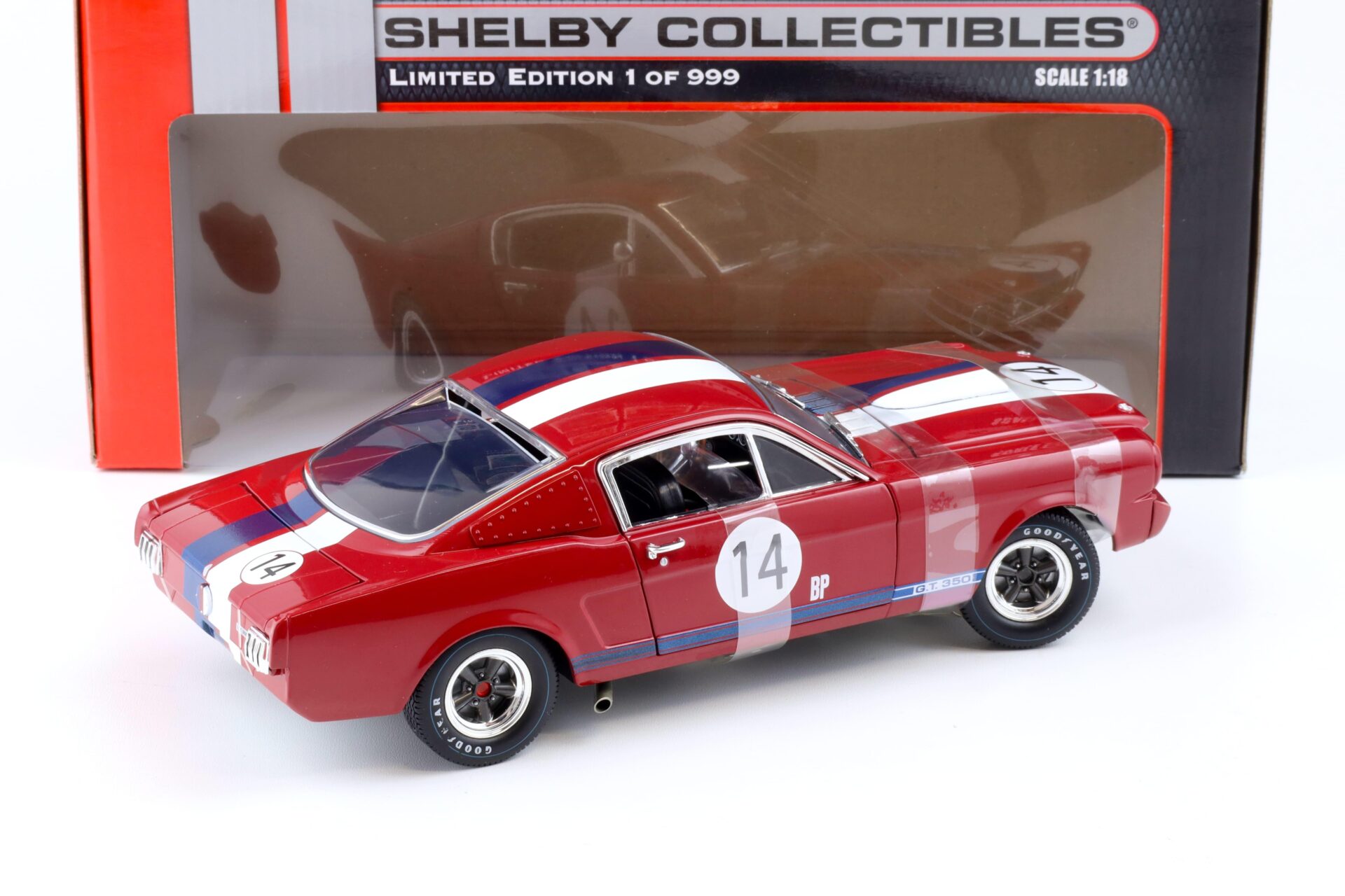1:18 Shelby Collectibles Triple9 1966 Shelby GT 350R Coupe #BP14 red/ blue/ white