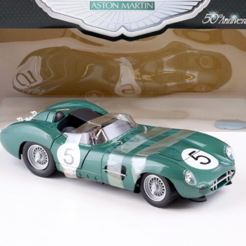 1.18 Shelby Collectibles Aston Martin DBR1 Roadster #5 green metallic - Image 2