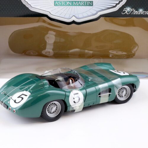 1.18 Shelby Collectibles Aston Martin DBR1 Roadster #5 green metallic - Image 3