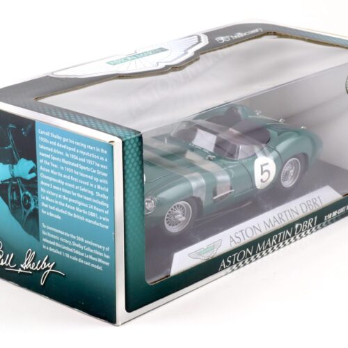1.18 Shelby Collectibles Aston Martin DBR1 Roadster #5 green metallic - Image 4