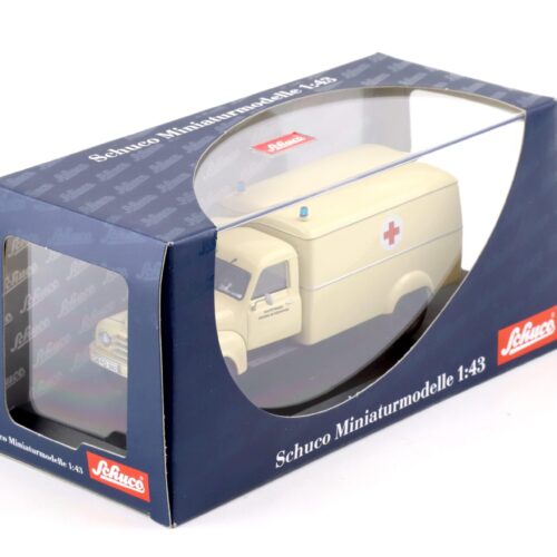 1:43 Schuco Hanomag L28 Kasten LKW Sanitätswagen Rotes Kreuz beige