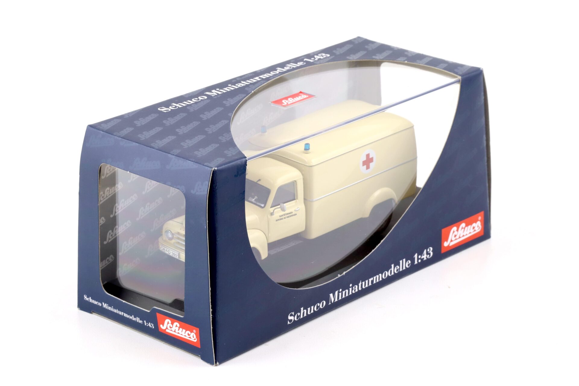 1:43 Schuco Hanomag L28 Kasten LKW Sanitätswagen Rotes Kreuz beige