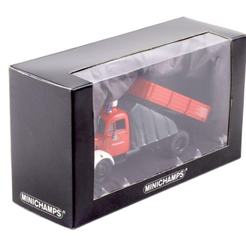 1:43 Minichamps Mercedes L 3500 K Kipper Feuerwehr Pforzheim red/ white