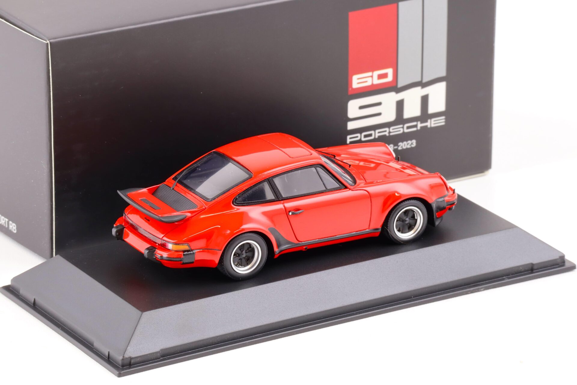 1:43 Spark Porsche 911 (930) Turbo 3.0 Indian red 60 Years 911 DEALER VERSION