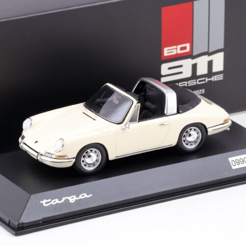 1:43 Spark Porsche 911 Targa F-Modell light ivory 60 Years 911 DEALER VERSION