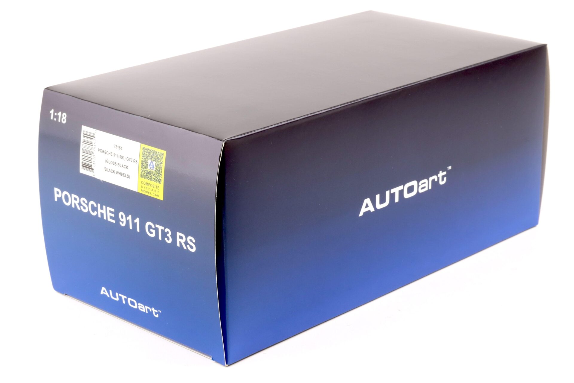 1:18 AUTOart Porsche 911 (991) GT3 RS Gloss black/ grey wheel 78164