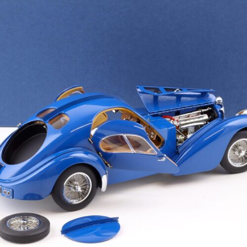 1:18 AUTOart Bugatti 57S Atlantic 1938 blue/ with metal wire spoke wheels 70943