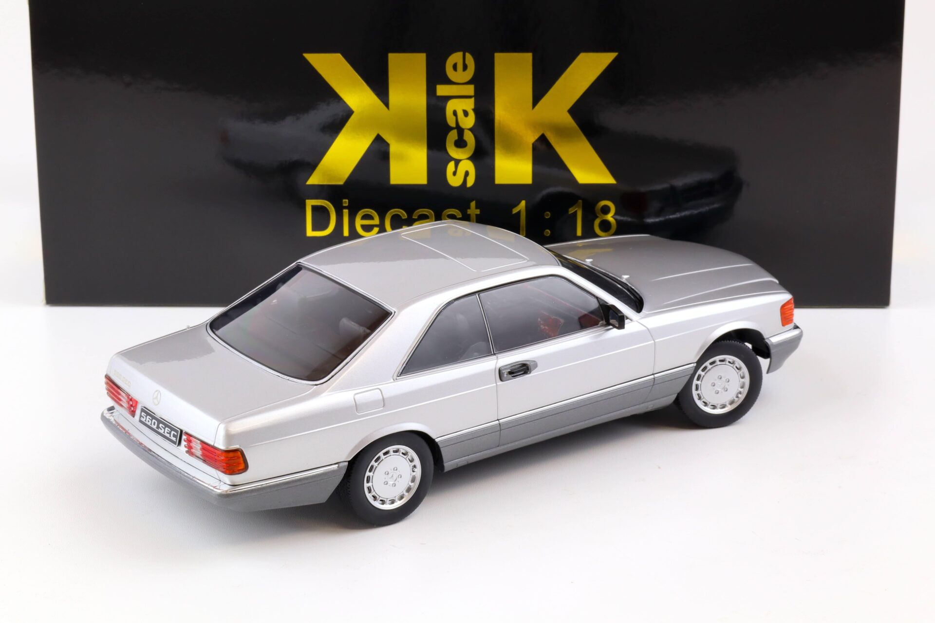 1:18 KK-Scale Mercedes 560 SEC C126 Coupe 1985 silver metallic