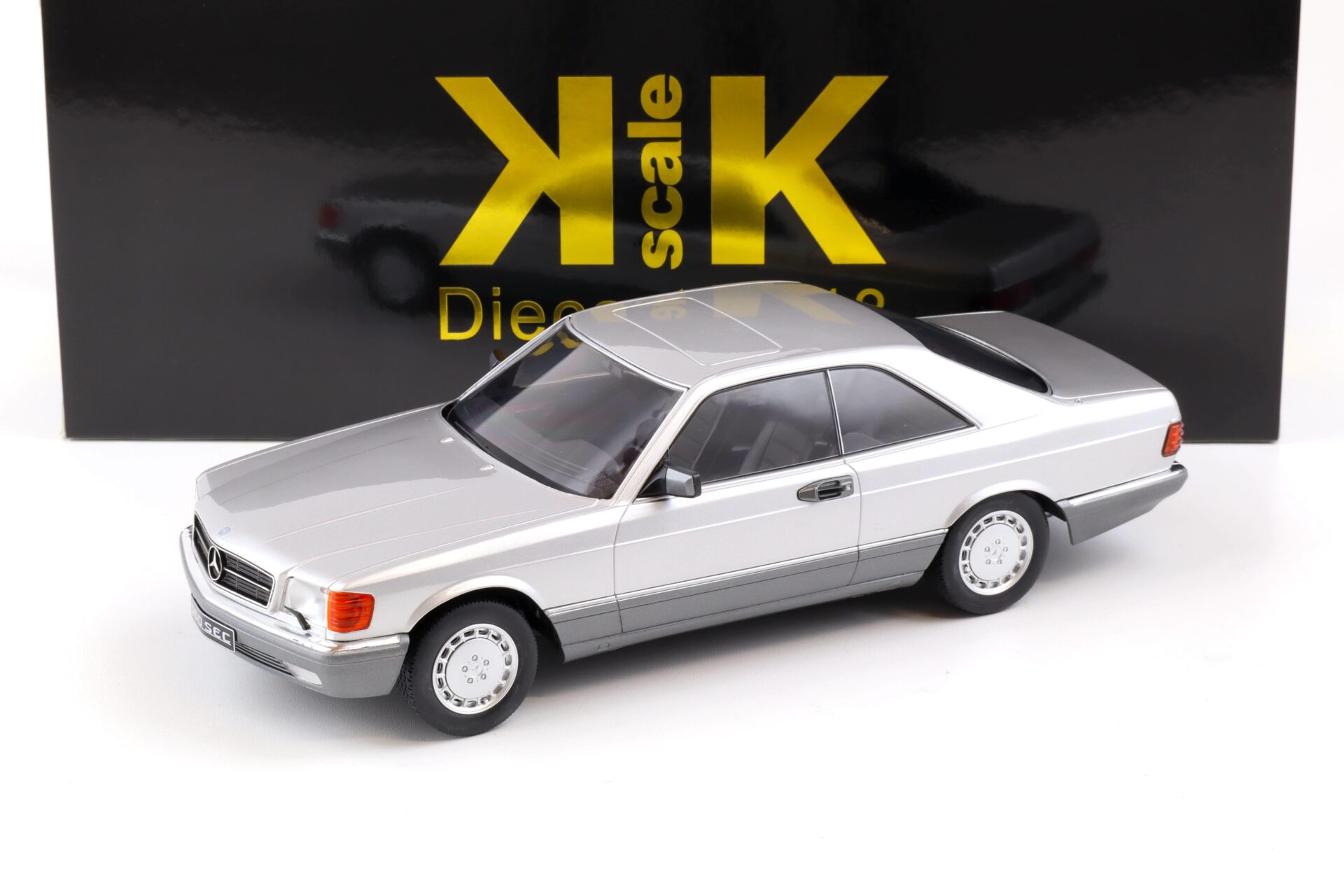 1:18 KK-Scale Mercedes 560 SEC C126 Coupe 1985 silver metallic