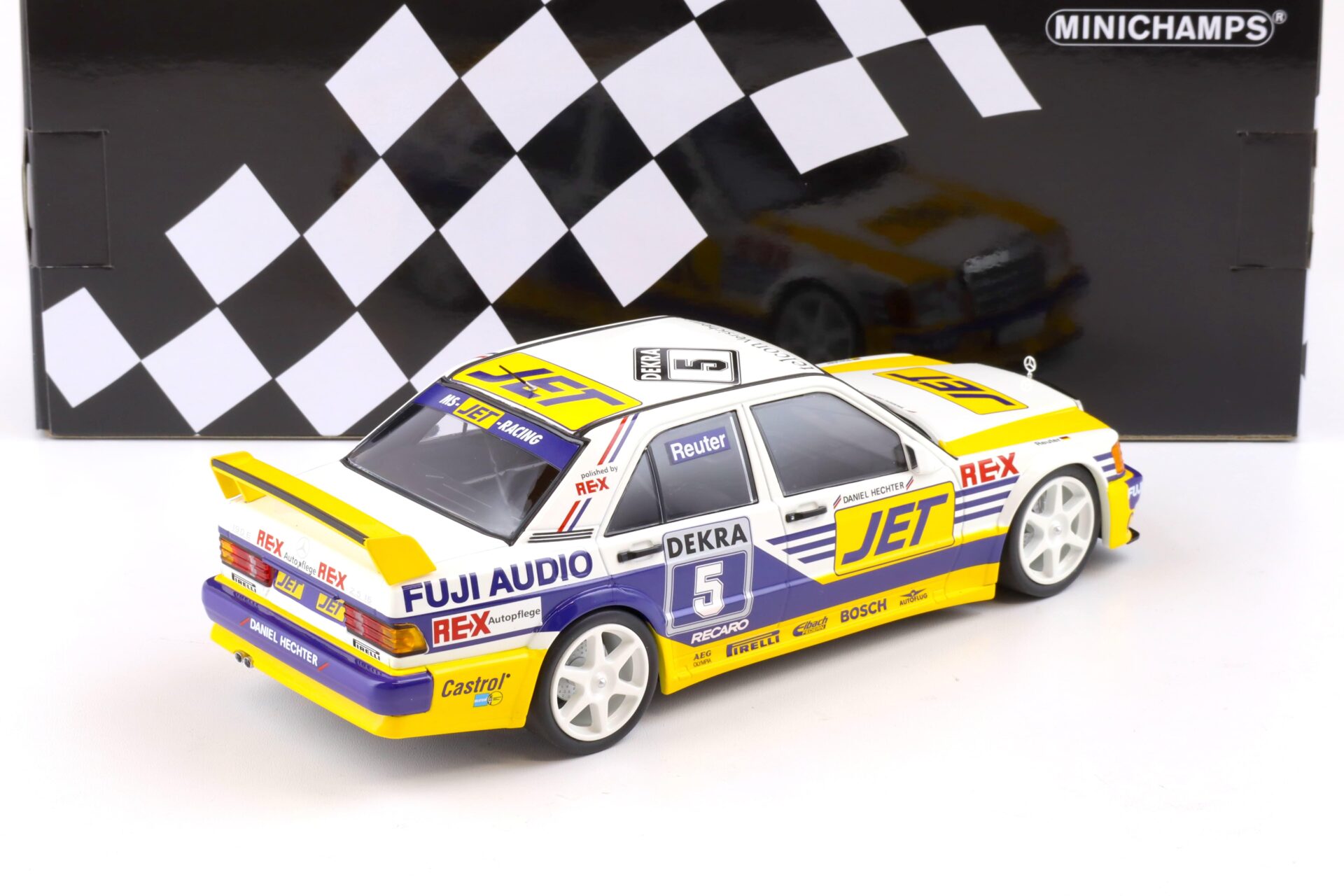 1:18 Minichamps Mercedes 190E 2.5-16V EVO1 Team MS-JET #5 Manuel Reuter DTM 1989