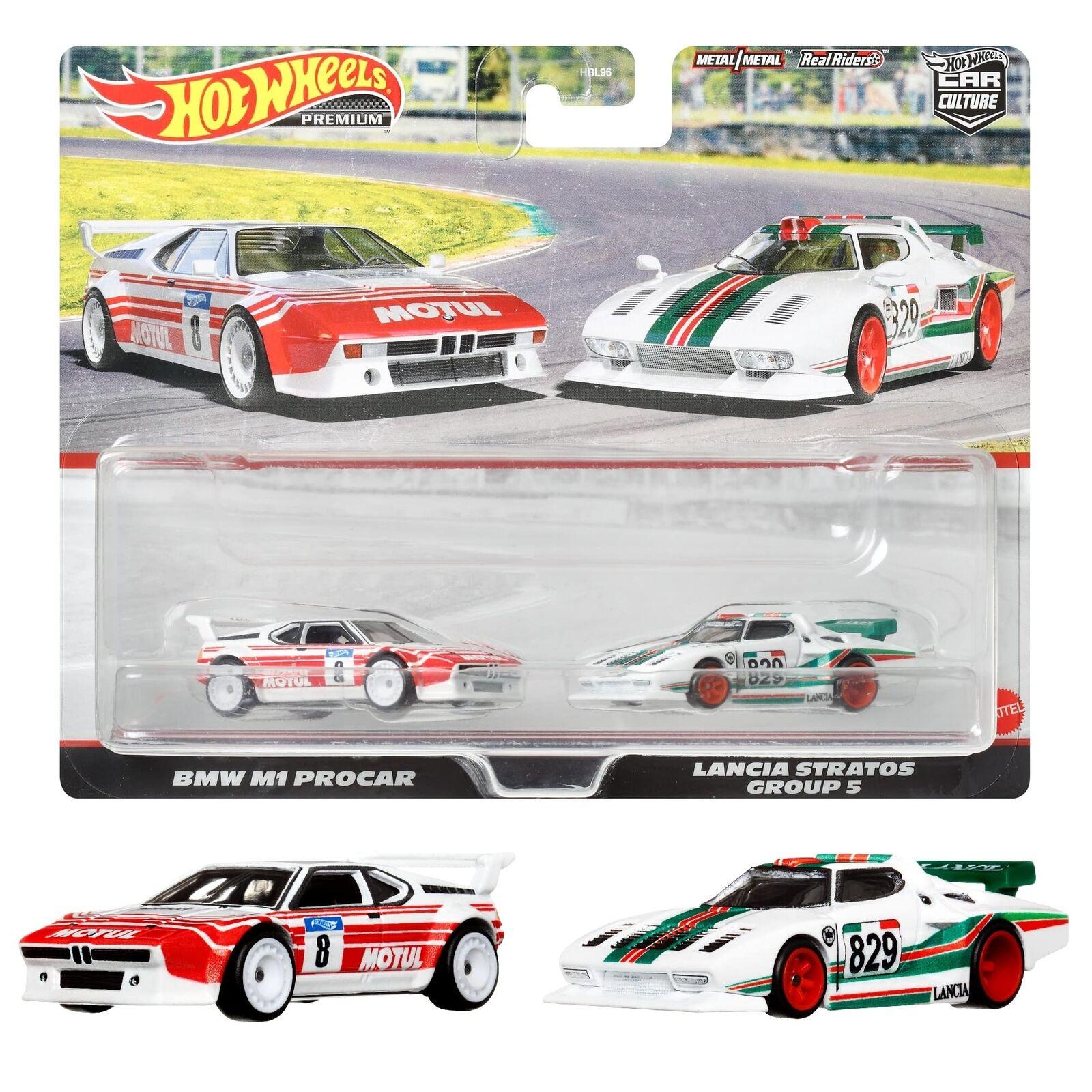 ID 84768 orig.jpg 1:64 Hot Wheels 2023 Premium 2-Pack BMW M1 ProCar + Lancia Stratos Rally HFF30