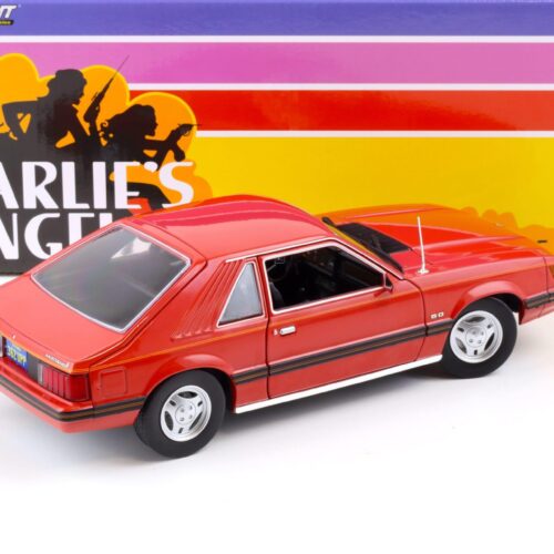 1:18 Greenlight 1979 Ford Mustang Ghia Coupe medium red/ black stripe CharlieÂ´s Angels