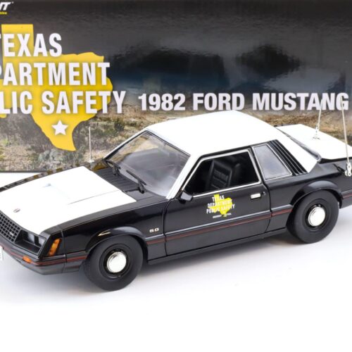 1:18 Greenlight 1982 Ford Mustang 5.0 Coupe SSP Texas Department Public Safety