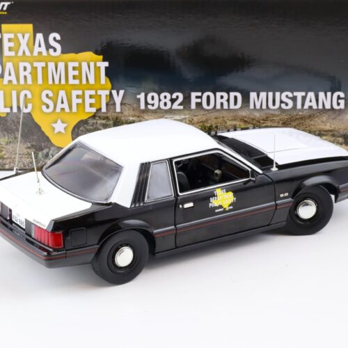 1:18 Greenlight 1982 Ford Mustang 5.0 Coupe SSP Texas Department Public Safety
