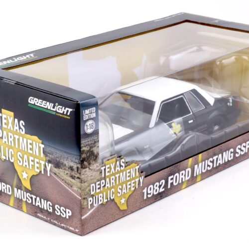 1:18 Greenlight 1982 Ford Mustang 5.0 Coupe SSP Texas Department Public Safety