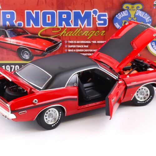 1:18 Greenlight 1970 Dodge Challenger R/T 440 SIX-Pack MR.NormÂ´s red/ black