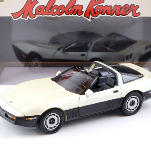 1:18 Greenlight 1986 Chevrolet Corvette C4 Malcom Konner Commemorative white