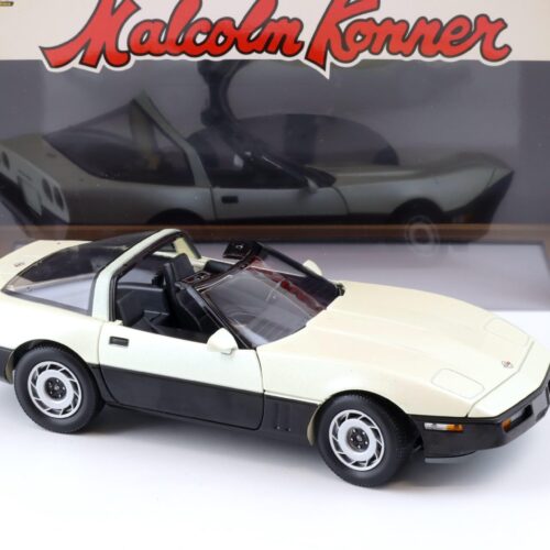 1:18 Greenlight 1986 Chevrolet Corvette C4 Malcom Konner Commemorative white