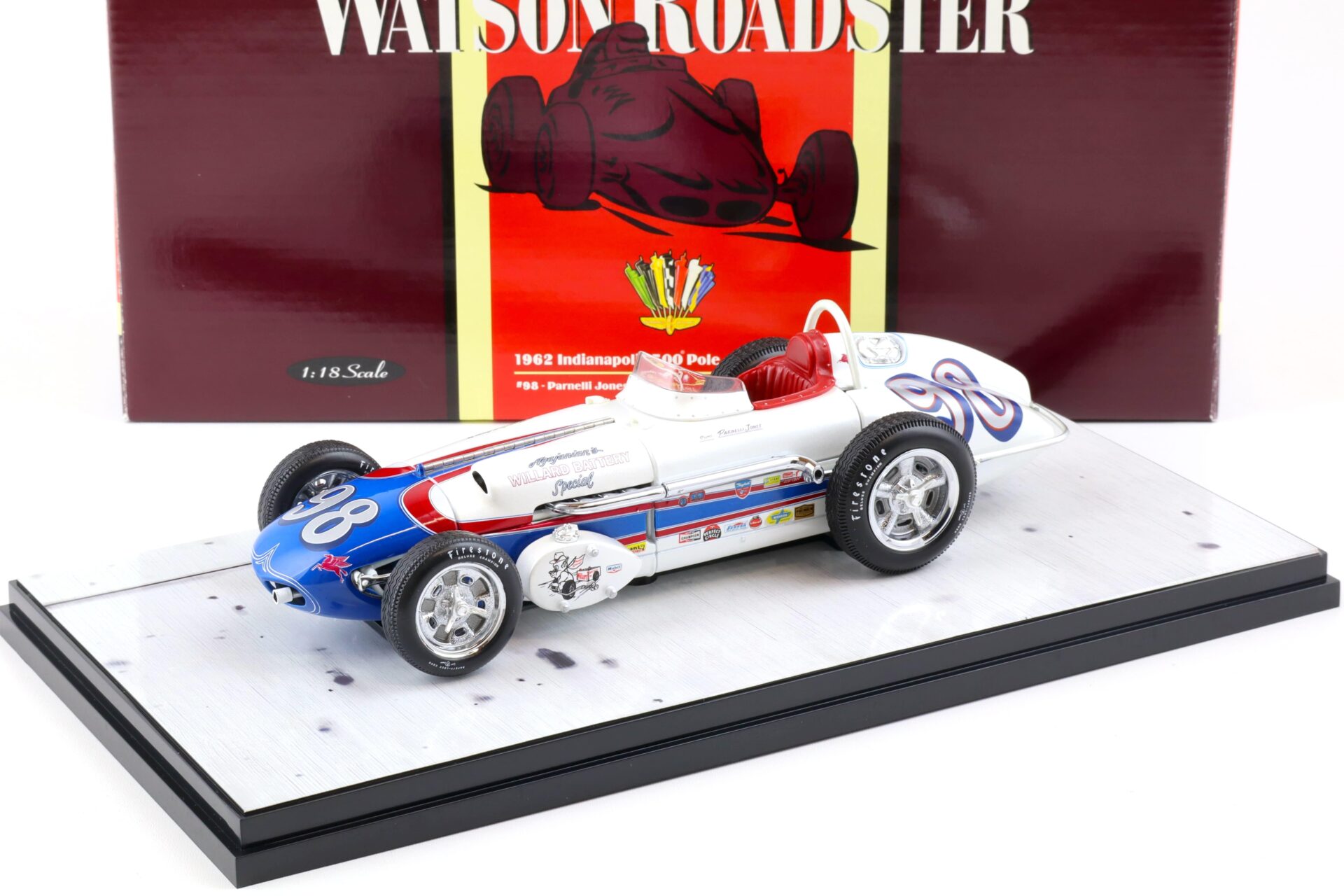 1:18 Carousel1 Watson Roadster Indianapolis 500 Pole #98 Jones/ Willard 1962