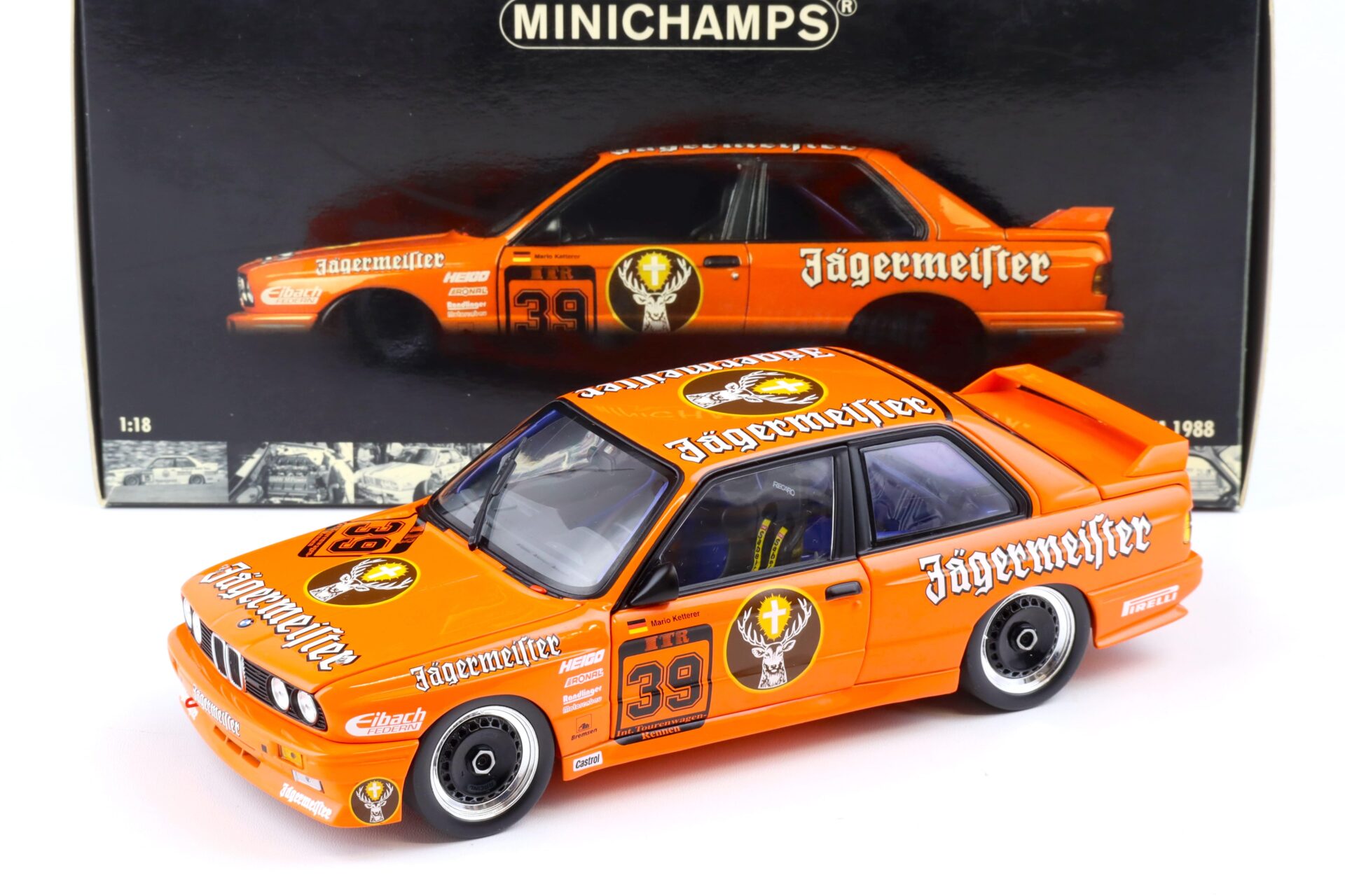 ID 85075 orig.jpg 1:18 Minichamps BMW M3 E30 DTM 1988 Avus-Rennen Ketterer Jägermeister #39