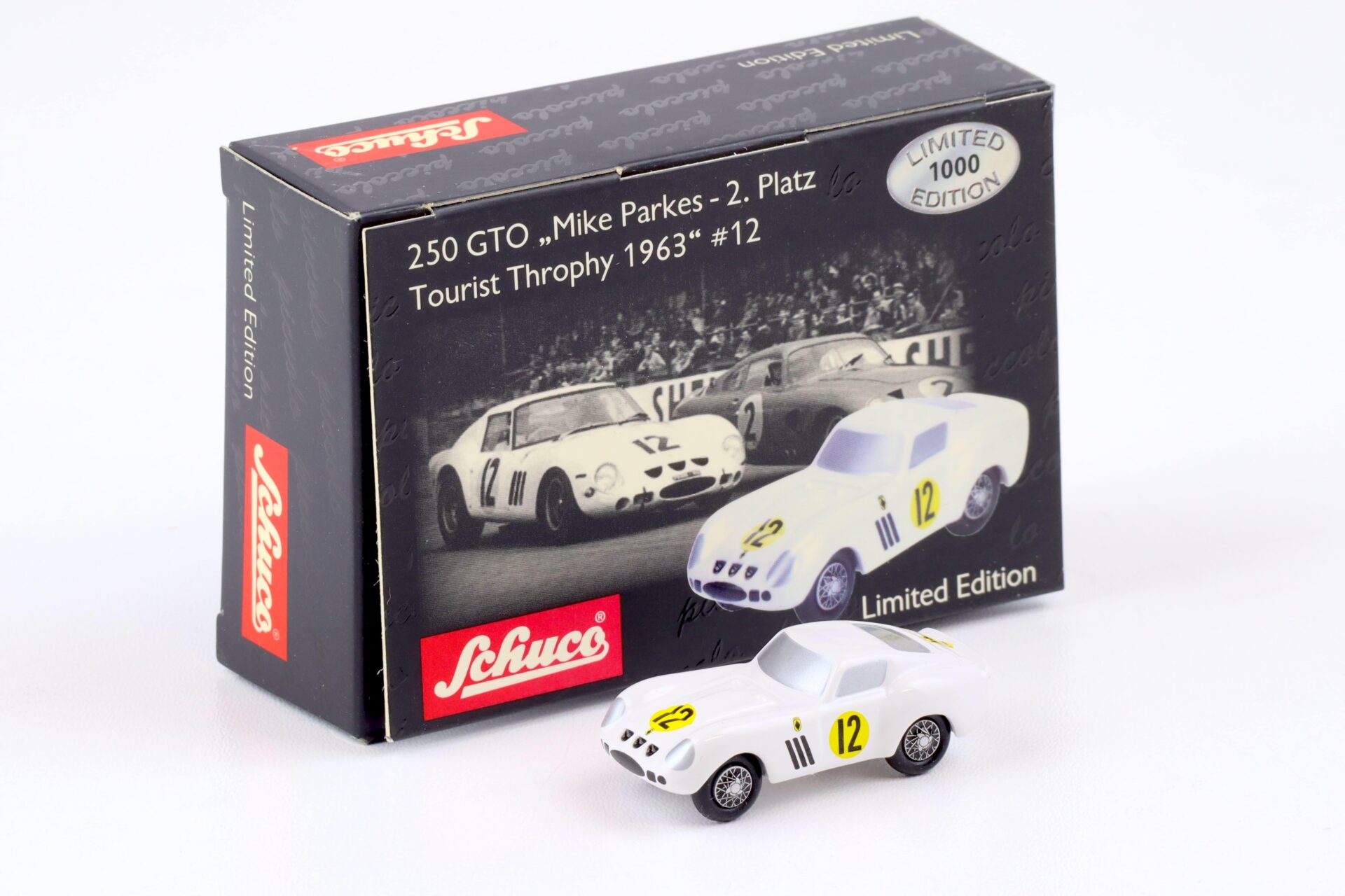 Schuco Piccolo Ferrari 250 GTO Tourist Trophy 2.Platz #12 Mike Parkes 1963