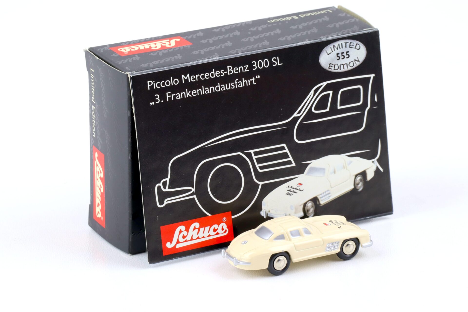 Schuco Piccolo Mercedes 300SL Gullwing white 3. Frankenlandausfahrt