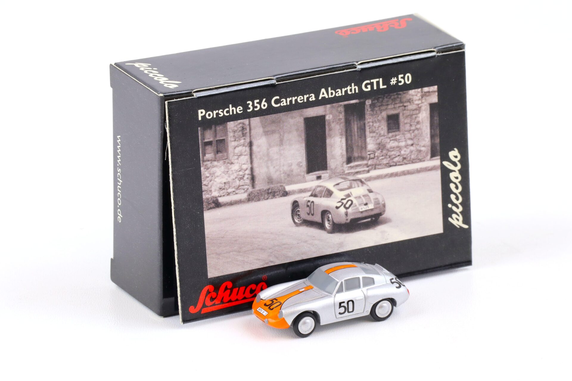 Schuco Piccolo Porsche 356 Carrera Abarth GTL #50 silver