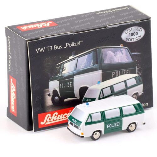 Schuco Piccolo VW T3 Bus Polizei white/ green