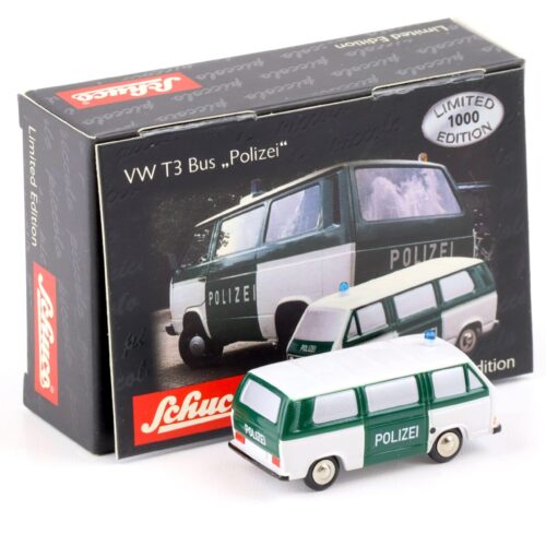 Schuco Piccolo VW T3 Bus Polizei white/ green