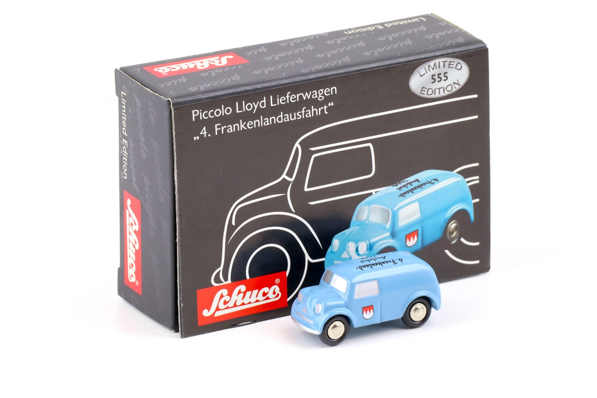 Schuco Piccolo Lloyd Lieferwagen Kasten 4. Frankenlandausfahrt blue