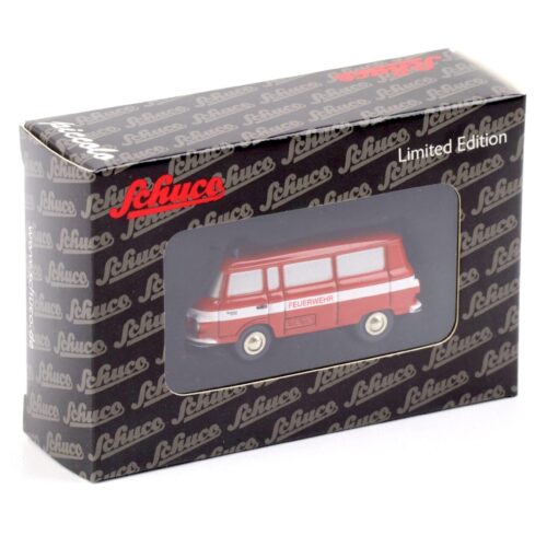 Schuco Piccolo Barkas B1000 Bus Feuerwehr red/ white