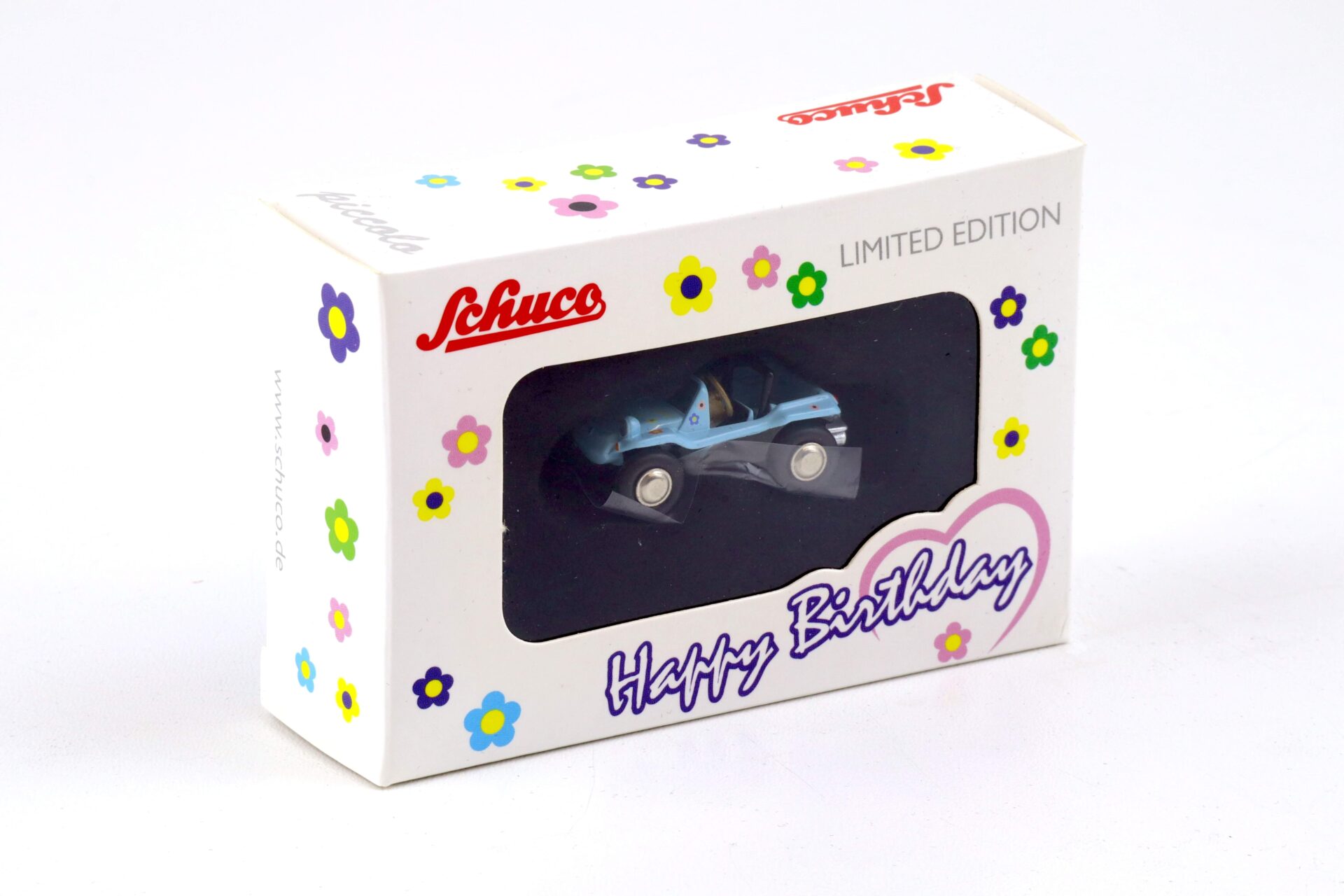 Schuco Piccolo VW Beach Buggy Happy Birthday 2016 blue