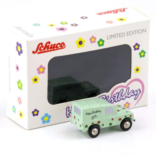 Schuco Piccolo Land Rover Defender Happy Birthday 2015 green