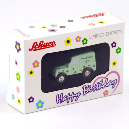 Schuco Piccolo Land Rover Defender Happy Birthday 2015 green