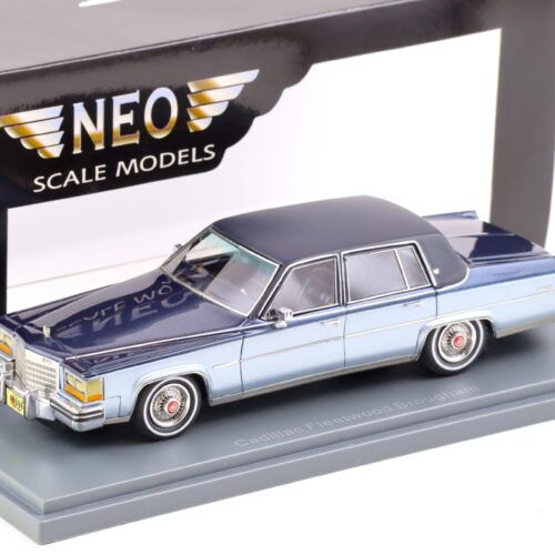 1:43 NEO Cadillac Fleetwood Brougham Limousine blue/ light blue 1980