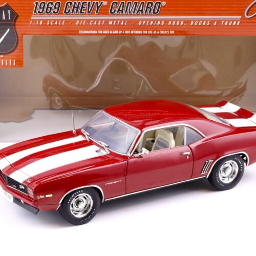 1:18 Highway61 Chevrolet Camaro Z/28 Rally-Sport Coupe 1969 red/ white stripes