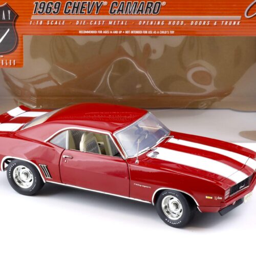 1:18 Highway61 Chevrolet Camaro Z/28 Rally-Sport Coupe 1969 red/ white stripes