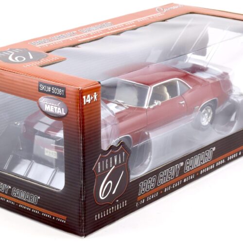 1:18 Highway61 Chevrolet Camaro Z/28 Rally-Sport Coupe 1969 red/ white stripes