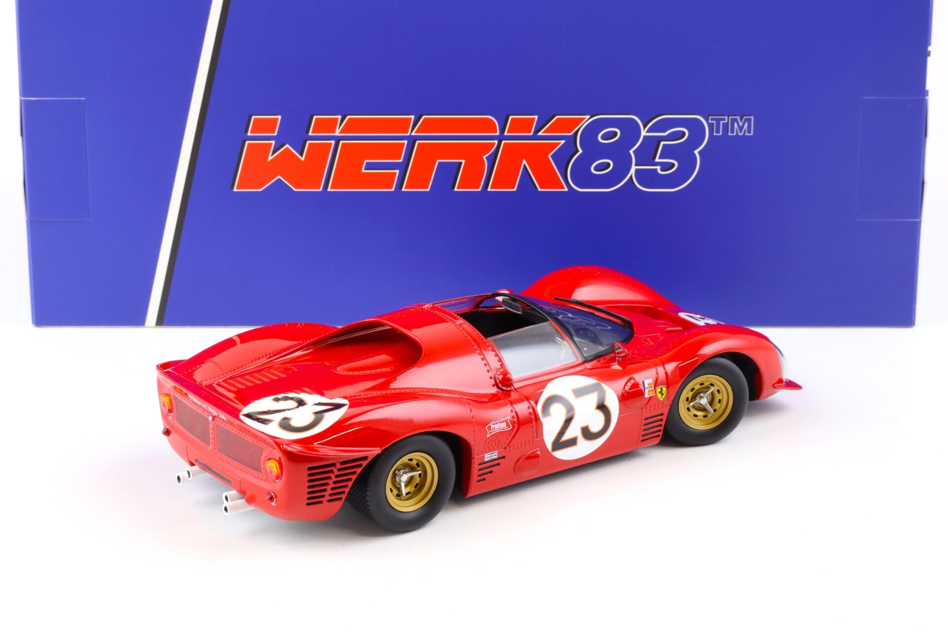 1:18 WERK83 Ferrari 330 P3 Spyder Winner 24h Daytona 1967 Bandini/ Amon #23 red
