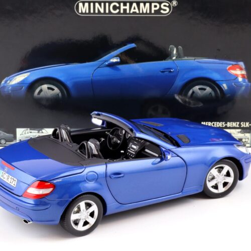 1:18 Minichamps Mercedes SLK Convertible R171 with movable roof 2004 blue metallic