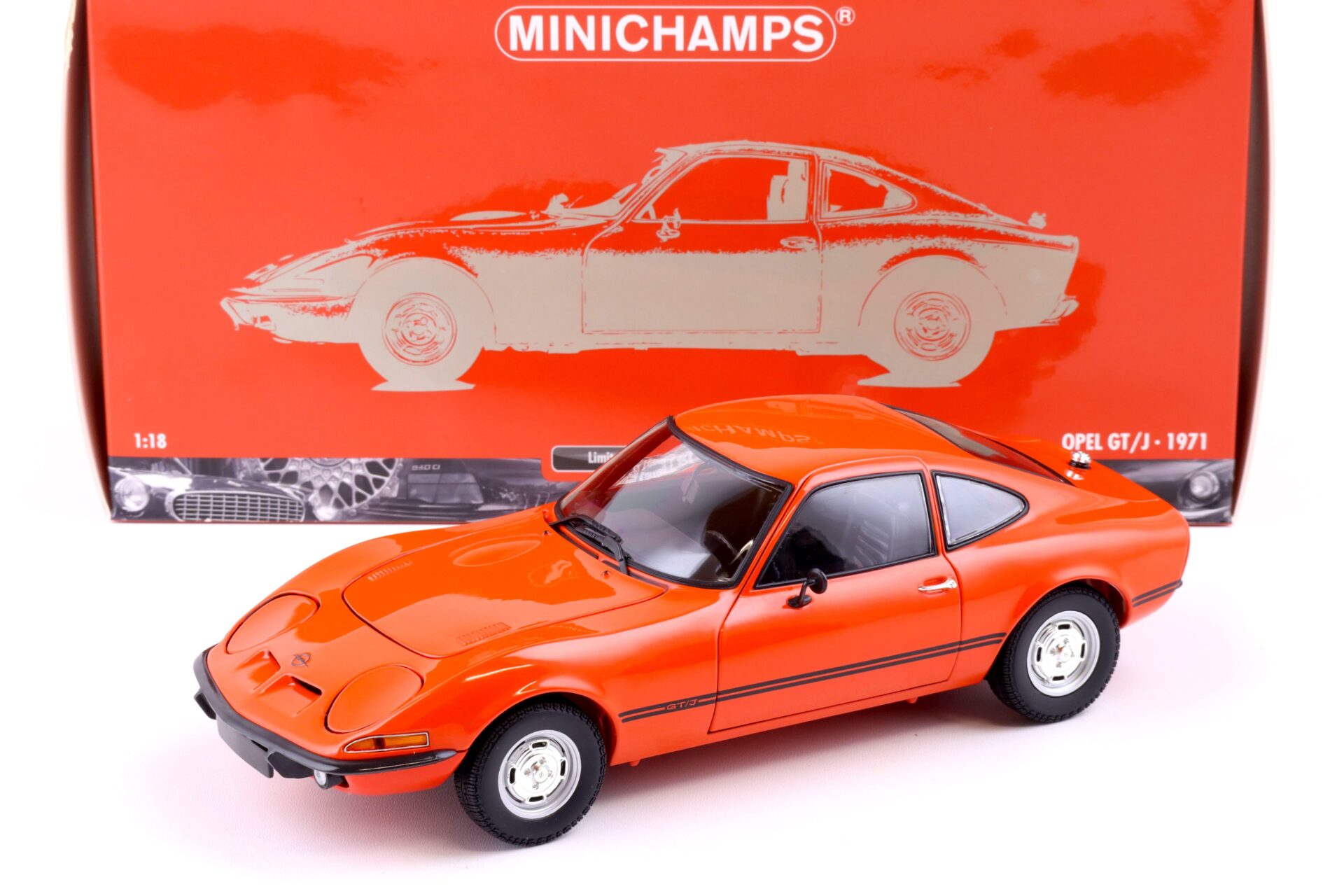 1:18 Minichamps Opel GT/J Coupe 1971 red