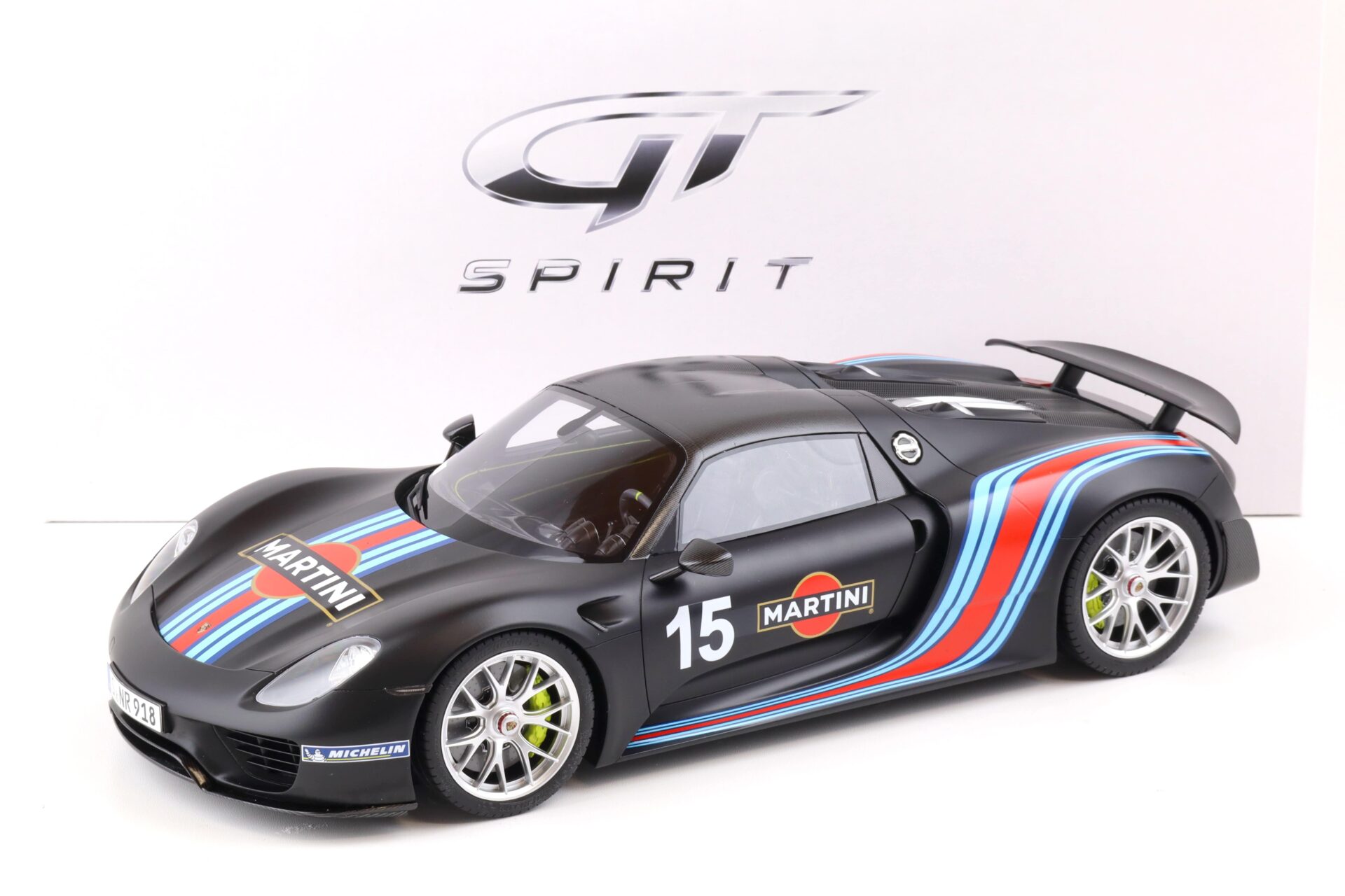 ID 85531 orig 1.jpg 1:12 GT Spirit ZM084 Porsche 918 Spyder Weissach Package matt black Martini Livery
