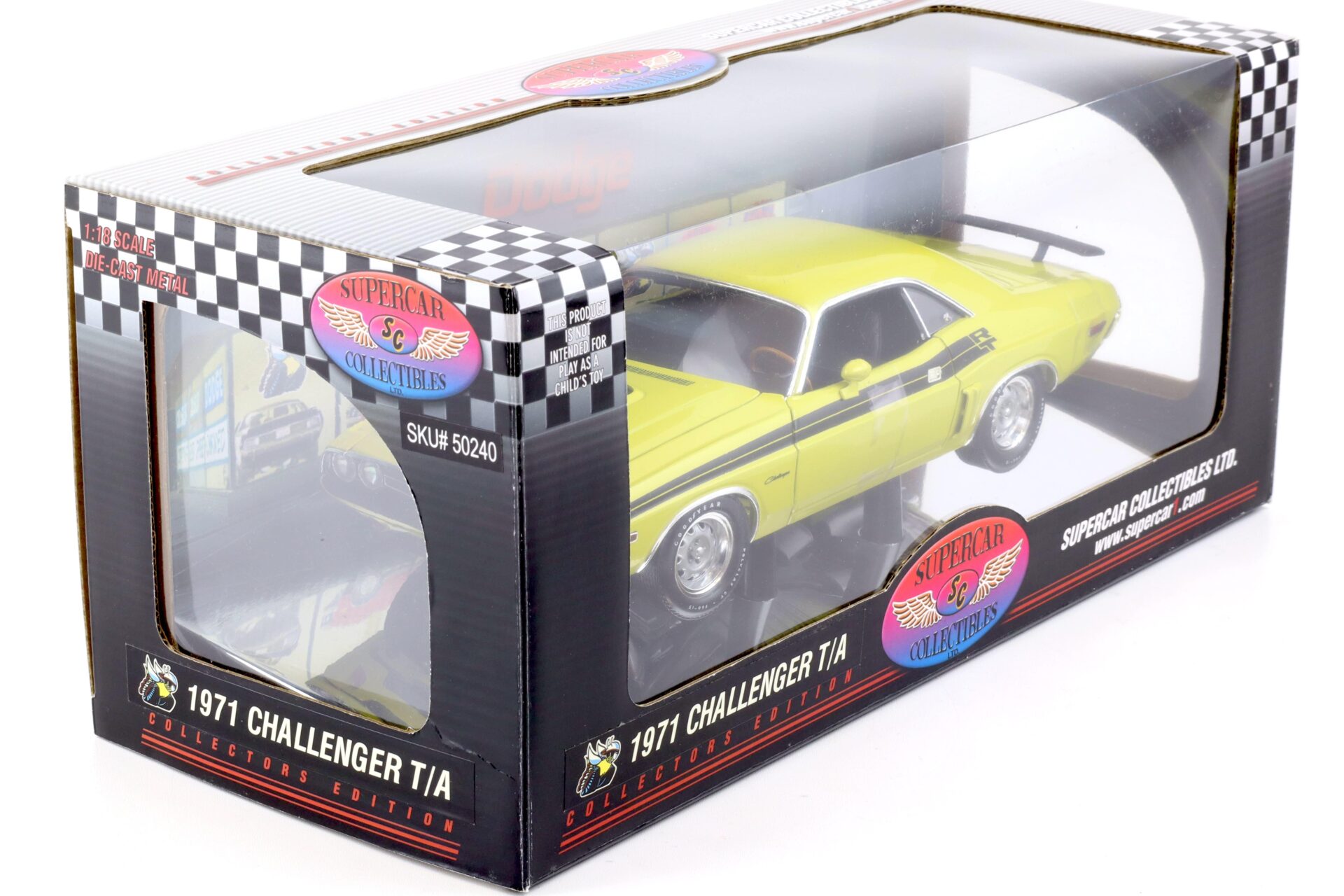 1:18 Highway61 Supercar 1971 Dodge Challenger R/T Coupe yellow 50240