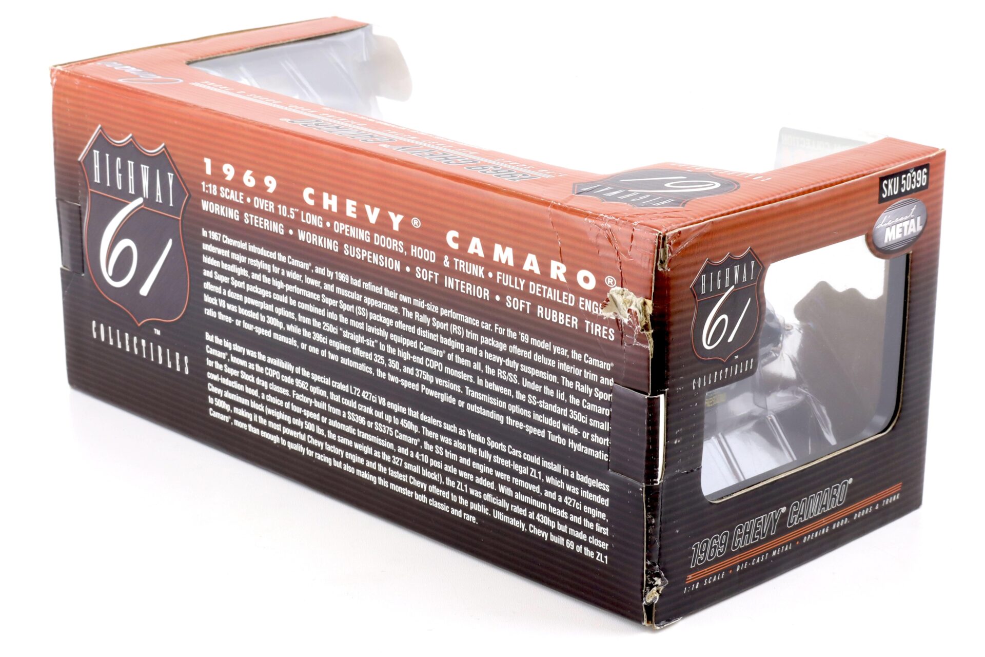 1:18 Highway61 Chevrolet Camaro SS 396 Coupe 1969 black/ white stripe